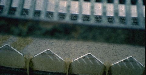 Small floc particles carrying over a clarifier weir